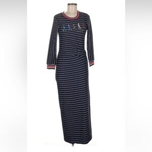 Striped Long Sleeve Maxi Dress